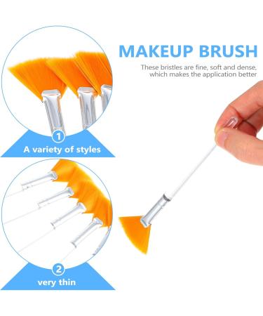 KALLORY 6pcs Beauty Mask Brush Tools Fan Highlighter Face Makeup Brushes Skin Treatment Brush Clay Care Yellow - Buy Online on SooperMarket.com
