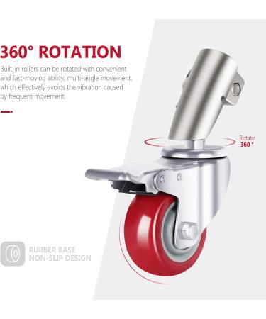 Neewer 3-Pack Swivel Caster Wheels Set | Durable Metal Construction | Rubber Base | Compatible with Neewer C Stand - Buy Online on SooperMarket.com