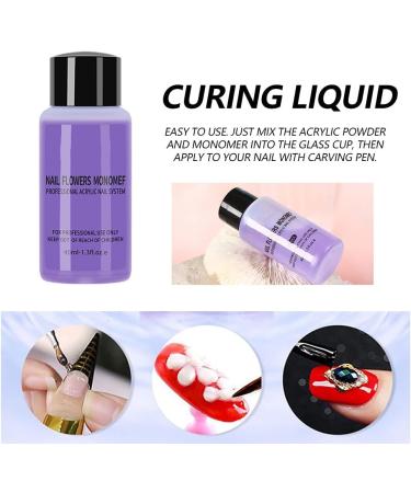 Acrylic Nail Liquid Monomer Professional Acrylic Nail System Nail Monomer Liquid Extension Non-yellowing Manicure Crystal Powder Carving Fluid 40ml - Buy Online on SooperMarket.com