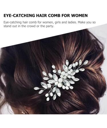ifundom Bride Hair Comb Lightweight Metal Bride Hair Comb Sparkling Hair Piece Wedding Party Hair Accessory - Buy Online on SooperMarket.com