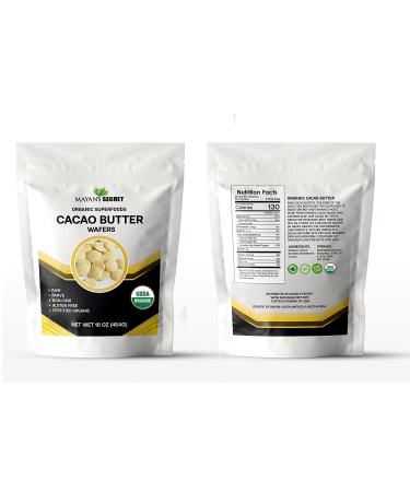 Organic Cacao Butter Wafers 1lb - Raw & Unrefined | Vegan & Keto Friendly - Buy Online on SooperMarket.com
