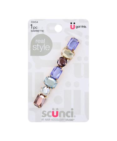 Scunci Gemstone Hair Barrette  1-Piece