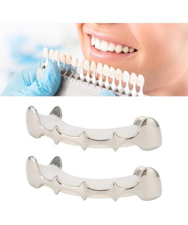 Party Teeth Brace Compatible Fashionable Hip Hop Brace Brass for Party for Halloween for Music Concerts(Silver) - Buy Online on SooperMarket.com