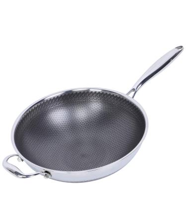 DELURA Stainless Steel Breakfast Pan Cooking Tools Kitchen Supplies Frying Baking Pan Cooking Pot Kitchen Utensils Cookware 32cm