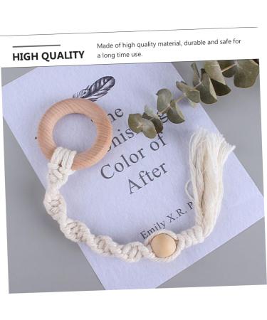 Ibasenice 9 pcs Wooden Infant Teething Toys | Safe Pacifiers for Children - Buy Online on SooperMarket.com