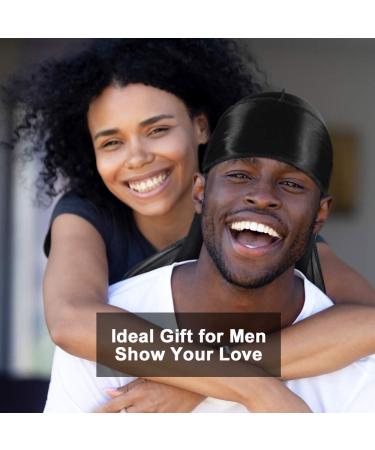 3pcs Silky Durag & Wave Brush Set for Men - 360 Curved Medium/Hard Hair Brushes - Buy Online on SooperMarket.com