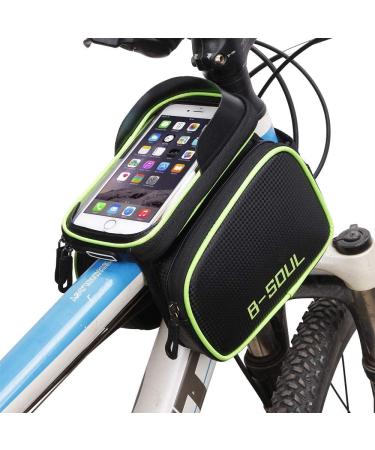 AIXIN B-Soul Bike Tube Frame Bag Saddle Bag | Waterproof Green | 6.2Inch Touchscreen Phone Holder for Bicycle Riding - Buy Online on SooperMarket.com