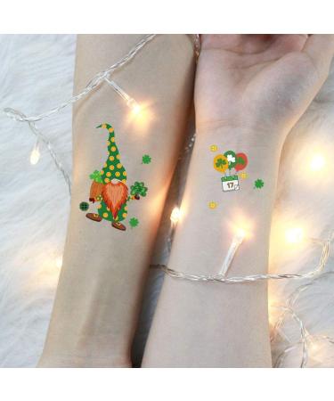 St. Patrick's Day Temporary Tattoo Stickers - 150 Pcs Shamrock, Irish Flag & Clover Body Art for Party Favors (9 Sheets) - Buy Online on SooperMarket.com