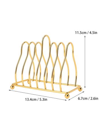 Gold Palette Rack - Carbon Steel Makeup Organizer with 6 Compartments | Coaster Holder & Drying Stand - Buy Online on SooperMarket.com