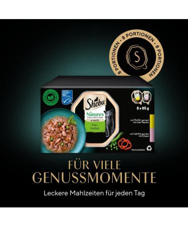 Sheba Nature's Collection in Sauce - 32 x 85g Finest Katznass Futter - MSC Certified - Premium Variety Pack (2.72 kg) - Buy Online on SooperMarket.com