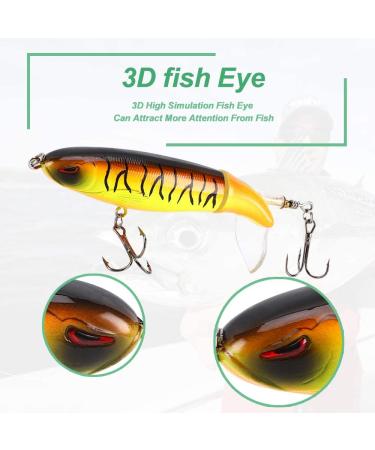 6PCS Bass Whopper Lures Kit - Floating Rotating Tail Topwater Fishing Lures for Bass & Trout - Buy Online on SooperMarket.com