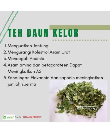 MORINGA TEA ORGANIC 50g | DRIED MORINGA LEAVES | loose tea theine-free Revitalizing herbal tea Great in Salads Juice cooking Or Soups - Daun Kelor Kering - Buy Online on SooperMarket.com