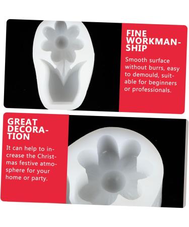 STOBOK Chocolate Silicone Molds 1pc Candle Mold White Silica Gel Crafting Supplies 3D Epoxy Cake Toppers White 12X7X3.5CM - Buy Online on SooperMarket.com