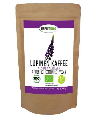 Organic lupine coffee from GERMANY in a value pack I home grown I caffeine-free gluten-free vegan freshly roasted high quality (1 kg)
