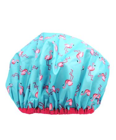 Fashionista Flamingo Oversized Waterproof Shower Cap - Reusable & Adjustable for All Hair Lengths - Buy Online on SooperMarket.com
