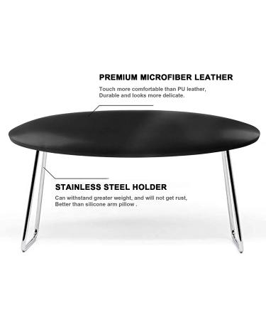 Microfiber Leather Nail Arm Rest - Professional Manicure Hand Pillow for Nail Technicians in Salons - Black - Buy Online on SooperMarket.com