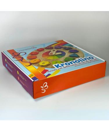 SCHMETTERLINE Kronolino Wooden Learning Clock | Rainbow Colors for Playful Time Learning | Ages 3+ - Buy Online on SooperMarket.com