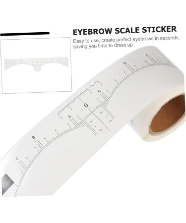 WOONEKY 2 Rolls Adhesive Brow Ruler Stickers Eyebrow Measuring Sticker Makeup Supplies White - Buy Online on SooperMarket.com