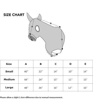 Harrison Howard Soft Fleece Horse Head Hood with Zipper | Comfortable Stretchy All-Covered Design | Vivid Stars for Medium Size - Buy Online on SooperMarket.com