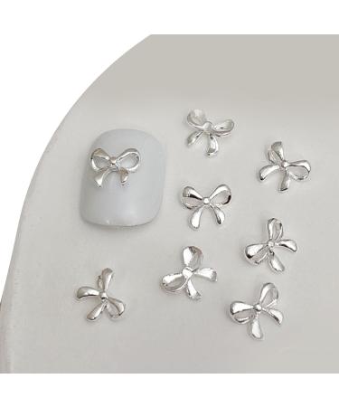 3D Metal Nail Nail Embellishments 20pcs Bowknot Nail Decorations For Individual Styles Nail Embellishments 04 silver - Buy Online on SooperMarket.com
