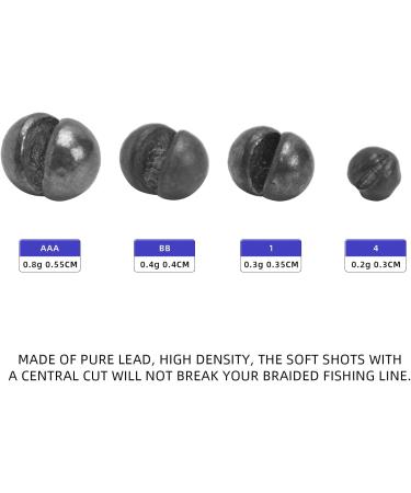 SF Micro Split Shot Lead Combo - 112Pcs/4 Sizes/1 Box - Fly & Ice Fishing Pure Lead Sinkers Weights - Fishing Tackle - Buy Online on SooperMarket.com