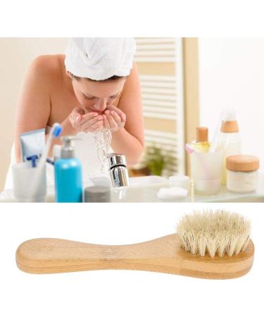 Buy Manual Facial Cleansing Brush - Exfoliating Skin Tool with Wooden Handle for Deep Pore Cleaning - Ideal for Daily Facial Care - Buy Online on SooperMarket.com