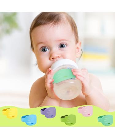 12 Pcs Baby Bottle Labels for Daycare - Reusable Silicone Name Bands with Marker Pens | Waterproof Day Care Essentials in Dog Design - 6 Colors - Buy Online on SooperMarket.com