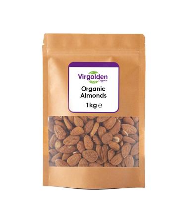 Organic Raw Whole Almonds 1kg by Virgolden Organic by Virgolden Organic