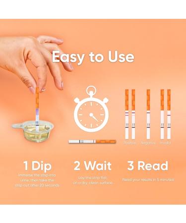 Wondfo Pregnancy Test Strips - 25 Pack Early Result Pregnancy Test Highly Sensitive Fast Home Self-checking Kit Clear HCG Test Results Test De Grossesse 25 Hcg - Buy Online on SooperMarket.com