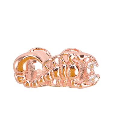 PLAFOPE 1pc Scorpion Single Braces Decor Removable Tooth Caps Scorpion Shaped Accessories Gold 14k 2X1cm Golden