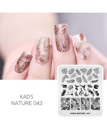 Alexnailart Stainless Steel Nail Stamping Template - Manicure Nail Art Decoration NA043 - Buy Online on SooperMarket.com