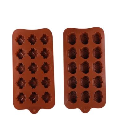 Alipis 2pcs Chocolate Mold Easter Cookie Mold Silicone Baking Molds Easter Egg Candy Mold Kitchen Chocolate Baking Molds Fudge Molds Fondant Molds Silicone Molds Lollipop Ice Cube Mold 18.5X11CM Light Brown 2