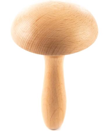 Quilted Bear Darning Mushroom: Smooth Wooden Darner for Darning Sock Holes & Knitting/Crochet Mending - Buy Online on SooperMarket.com