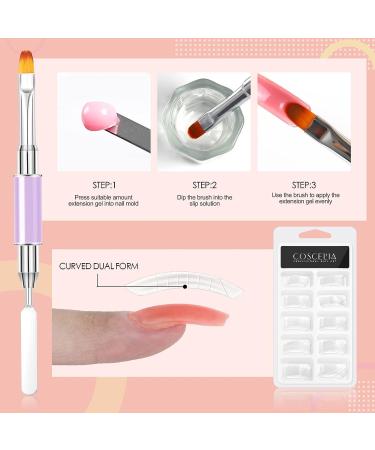 COSCELIA Poly Nail Gel Kit with UV Light 36W - 6pcs Extension Gel Set for Color Changing & Glitter Nails - Beginner Manicure Kit with Base, Top Coat, and Slip Solution - Ideal Gift for Women and Girls - Buy Online on SooperMarket.com