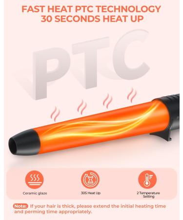 Curling Wand Ohuhu 5 in 1 Hair Curler Curling Tongs Iron Set with 5 Pcs 0.35 to 1.25 Inch Interchangeable Ceramic Barrel Heat Protective Glove 2 Clips Dual Voltage Gift for Girl Women Mother's Day Black - Buy Online on SooperMarket.com