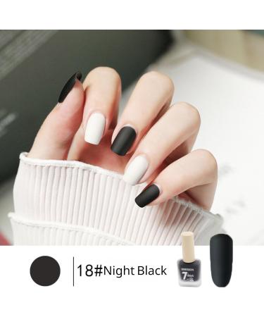 Black Nail Polish Matte Nail Polish 7 Days Long Lasting Nail Polish Quick Dry Nail Gel Polish Natural Non Toxic Nail Varnish DIY Nail Art at Home - Buy Online on SooperMarket.com