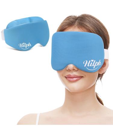 Hilph Heated Eye Mask for Dry Eyes Microwave Activated Warm Eye Compress for Dry Eyes Blepharitis & Stye Eye Treatment Microwave Eye Mask Moist for Puffy Eyes Dark Circles - Blue