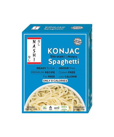 Nashi Shirataki Konjac Moyu Spaghetti - Keto Friendly Food Glucomannan Premium Recipe for Odour Free Taste Suitable for Vegan Fat Free & Low in Calorie Diet | Ready to Eat (8 190g)