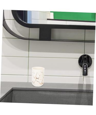 Warmhm 4 Cups Worktop Organizer - Versatile Bathroom Glass Holder & Ceramic Brush Stand - Portable Set of 4 (11x7.7x7.7cm) - Buy Online on SooperMarket.com