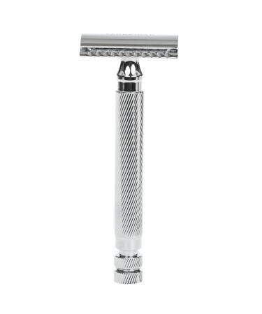 Fendrihan "Bay" Double Edge Safety Razor with Barber Pole Lined Handle