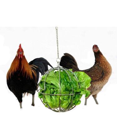 Fewao Stainless Rabbits Feeding Grass Ball Sphere Treat Hay Feeder Dispenser Hanging Ball Rabbit Chinchilla Guinea Pig Chicken Toys for Small Animals - Buy Online on SooperMarket.com