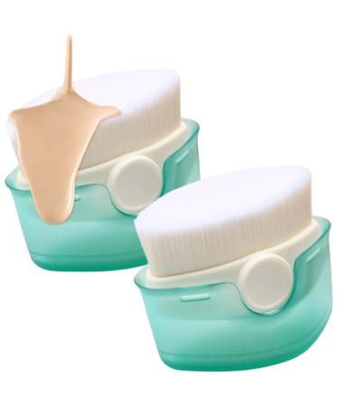 2pcs Sunscreen Applicator for Kids Sunscreen Lotion Applicator Set with Protective Cap Fast Brush Liquid Cream Powder sunblock applicator for kids