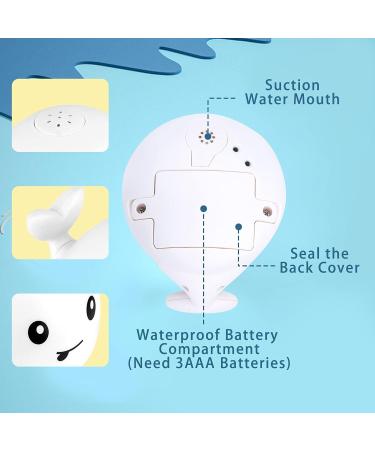 AURUZA Baby Light Up Bath Toy - Waterproof Design, Safe & Fun Baby Bath Toys for 0-6 Months to 5 Years (White) - Buy Online on SooperMarket.com