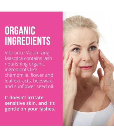 Vibriance Volumizing Mascara - Lift, Lengthen, and Moisturize | Easy Application, No Clumps, No Smudges | Water-Based Organic Ingredients | Black Mascara - Buy Online on SooperMarket.com