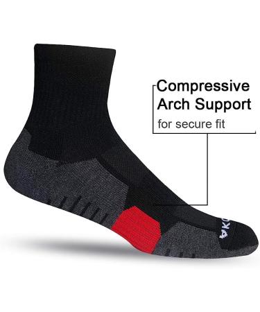 AKOENY Men's Ankle Athletic Running Quarter Socks (6-Pack) Black - Size 9-12 - Buy Online on SooperMarket.com