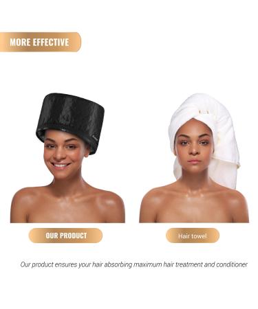 Home Use Hair Steamer for Natural Hair - 10-Level Heat Cap for Deep Conditioning | 3 Timer Settings - Ideal for Black Women, Deep Conditioner & Hot Oil Treatment - Buy Online on SooperMarket.com