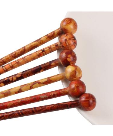 Handmade Wooden Hair Sticks for Women - Hellery 4 Pack Hairpin Fashion Accessories - Buy Online on SooperMarket.com