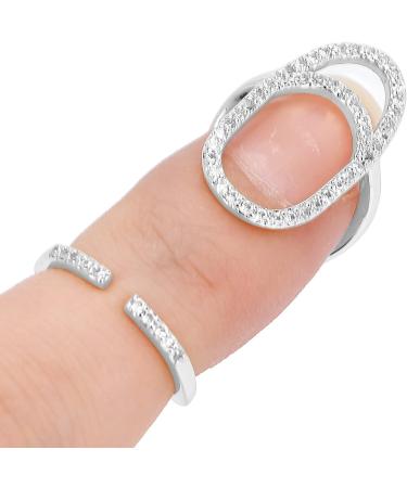 Fingernail Opening Rings Nail Decoration Finger Tip Rings Adjustable Fashionable Fingernail Jewelry Decorations Fingernail Protective Fingernail Opening Ring BandsRings(3048 Platinum) - Buy Online on SooperMarket.com