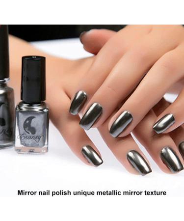 Mirror Nail Polish Long Lasting Metallic Nail Varnish 6ml Quick Drying Gel Polish Metallic Gel Nail Varnish - Buy Online on SooperMarket.com