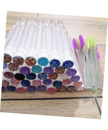 Baluue 10pcs Hollow Pipe with Drill Mascara Tube and Brush Clear Mascara Eyelash for Eyelash Fake Eyelashes 11x1.2cm Random Color - Buy Online on SooperMarket.com